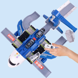 DUŻY SAMOLOT INTERAKTYWNY ROZKŁADANY PARKING DŹWIG POLICJA DLA DZIECI