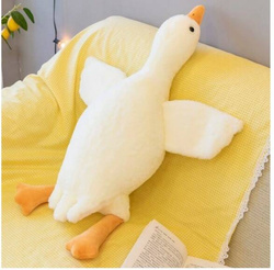 GĘŚ PLUSZOWA PIPA MASKOTKA PODUSZKA DUŻA 90cm ZABAWKA KACZKA PLUSZAK XXL