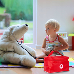 MAŁY DOKTOR DREWNIANY ZESTAW MAŁEGO LEKARZA DENTYSTY W WALIZCE NA PREZENT