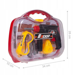 NARZĘDZIA W WALIZCE WIERTARKA ELEKTRYCZNA NA BATERIE WARSZTAT DLA DZIECI