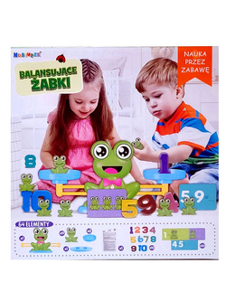 GRA EDUKACYJNA WAGA SZALKOWA ŻABA ŻABKI I KARTY NAUKA LICZENIA PRZEZ ZABAWĘ