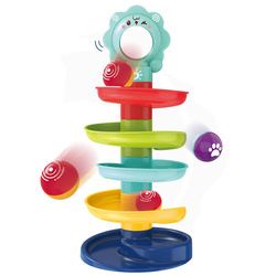Wieża z piłeczkami zjeżdżalnia tor dla kulek zabawka kule grzechotki dzieci