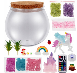 TERRARIUM JEDNOROŻEC LED ŚWIECĄCA LAMPKA NOCNA 13 KOL. DO POKOJU Z PILOTEM