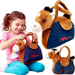 UROCZY Pluszowy konik w torebce DO ZABAWY I DLA DZIECI maskotka koń PLUSZAK