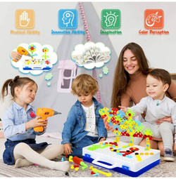 ZOO UKŁADANKA W 3D MOZAIKA WKRĘTARKA ZWIERZĘTA ZABAWKA I PREZENT DLA DZIECI