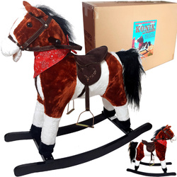 KOŃ NA BIEGUNACH Duży BUJANY KONIK rży merda 74cm