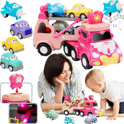 Ciężarówka LAWETA z autkami Zestaw TIR AUTKA zabawka dla dziewczynki dzieci