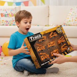 ZESTAW 8 AUTEK POJAZDÓW BUDOWLANYCH KOPARKA DŹWIG WYWROTKA BETONIARKA NAPĘD