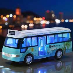 Interaktywny Autobus Szkolny Wakacyjny ZABAWKA AUTO Dźwięk Świata LED Napęd