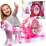 KARETA KAROCA DYNIA DLA KSIĘŻNICZKI LALEK ZABAWKA PREZENT DLA DZIEWCZYNKI