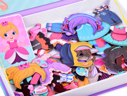 Książka układanka magnetyczna Lalka ubrania