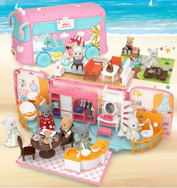 Rozkładany kamper WAKACYJNY Koala domek dla lalek AUTO otwierany AUTOBUS