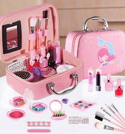 ZESTAW DO MALOWANIA makijażu paznokci dzieci KUFEREK KOSMETYKÓW MAKEUP XXL