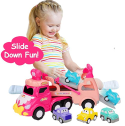 Ciężarówka LAWETA z autkami Zestaw TIR AUTKA zabawka dla dziewczynki dzieci