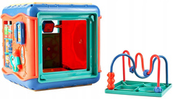 KOSTKA EDUKACYJNA SORTER UKŁADANKA SENSORYCZNA LABIRYNT 7w1 DLA DZIECI