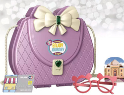 Torebka KUFEREK Zestaw PODRÓŻNICZKI Aparat 23 el. okulary opaska dla dzieci