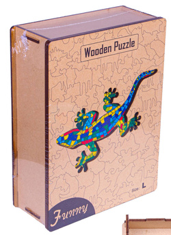 PUZZLE DREWNIANE Dla Dorosłych KLOCKI SKRZYNKA