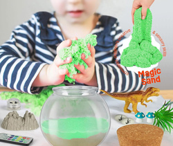 TERRARIUM KULA Z DINOZAURAMI ZESTAW LAMPKA NOCNA LED NA PILOT DLA DZIECI