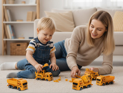 ZESTAW 8 AUTEK POJAZDÓW BUDOWLANYCH KOPARKA DŹWIG WYWROTKA BETONIARKA NAPĘD