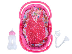 LALKA BOBAS + NOSIDEŁKO z włosami gaworzy siusia