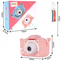 APARAT FOTOGRAFICZNY CYFROWY DLA DZIECI KOTEK POLSKIE MENU FULL HD + GRY