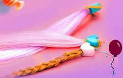 ZESTAW OZDÓB DO WŁOSÓW WARKOCZY DLA DZIECI WARKOCZYKI KORALIKI PASEMKA XXL