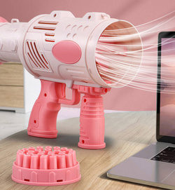 Pistolet do Robienia Baniek NA BAŃKI MYDLANE AUTOMAT MASZYNA Baterie + PŁYN