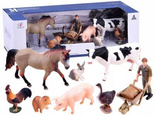 SERIA ZWIERZĘTA FARMA ZESTAW FIGURKI ZAGRODOWE FARMER KOLEKCJA ZWIERZĄT 8el