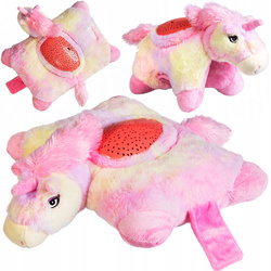 PLUSZAK PROJEKTOR Z LED JEDNOROŻEC PODUSZKA ZABAWKA DLA DZIECI LAMPKA NOCNA