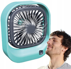 WIATRAK USB WENTYLATOR WIATRACZEK NA AKUMULATOR CICHY BIUROWY Z REGULACJA