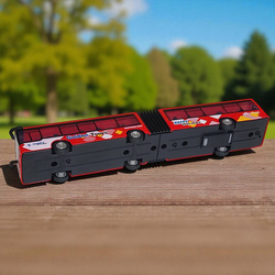 METALOWY AUTOBUS MIEJSKI PRZEGUBOWY 23 CM CZERWONY MODEL ZABAWKA DLA DZIECI