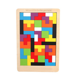 DREWNIANE KLOCKI TETRIS UKŁADANKA MONTESORI MONTESSORI PUZZLE