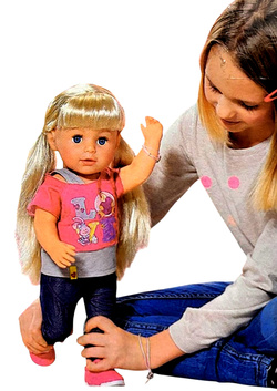 LALKA ZABAWKA ZESTAW Z AKCESORIAMI NA PREZENT DLA DZIEWCZYNKI INTERAKTYWNA