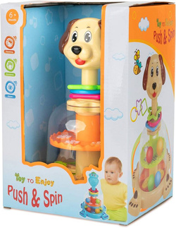 Zabawka Bączek Piesek z Kuleczkami Karuzela SPINNER BĄK ZABAWKA DLA DZIECI