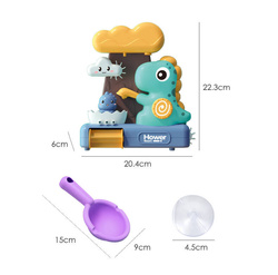 DINO ZABAWKA DO KĄPIELI WODY POD PRYSZNIC NA BASEN FONTANNA DINOZAUR