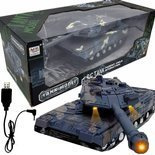 CZOŁG ZDALNIE STEROWANY NA PILOTA ZABAWKA DLA DZIECI MILITARNA LED STRZELA