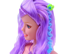 Głowa do czesania LALKA fryzjer + MAKE UP MAKIJAŻ