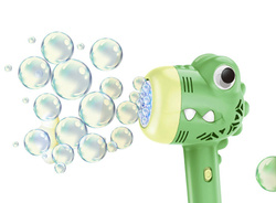 PISTOLET NA BAŃKI MYDLANE DINO DINOZAUR MASZYNA DO BANIEK z PŁYNEN prezent