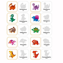 SPADAJĄCE DINUSIE GRA UKŁADANKA DINOZAURY MONTESSORI ZRĘCZNOŚCIOWA RODZINNA