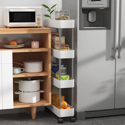 PÓŁKA ŁAZIENKOWA KUCHENNA SZAFKA NA KÓŁKACH REGAŁ 4 POZIOMOWY Z HACZYKAMI