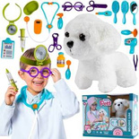 ZESTAW MAŁY DOKTOR LEKARZ WETERYNARZ PIESEK AKCESORIA OPIEKA PREZENT