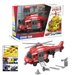 HELIKOPTER STRAŻACKI RATUNKOWY DUŻY ZABAWKA ŚMIGŁOWIEC do skręcania