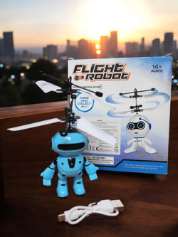 ROBOT LATAJĄCY NAD DŁONIĄ ZABAWKA DLA DZIECI + KABEL USB UFO STEROWANA RĘKĄ