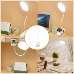 BEZPRZEWODOWA LAMPKA LED DO CZYTANIA NA KLIPS NOCNA BIURKO PRACY 3 TRYBY