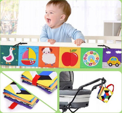 SENSORYCZNA KSIAZECZKA MIEKKA KSIAZKA Z OBRAZKAMI DLA NIEMOWLAT DZIECI