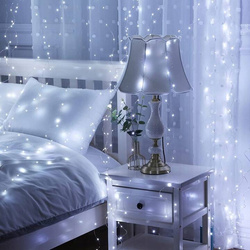 KURTYNA ŚWIETLNA LED lampki girlanda WISZĄCE sople do okna USB + PILOT