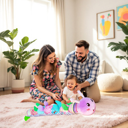 MUZYCZNA GĄSIENICA ZABAWKA SENSORYCZNA DLA NIEMOWLĄT DZWONEK I GRYZAK