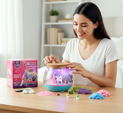 TERRARIUM JEDNOROŻEC LED ŚWIECĄCA LAMPKA NOCNA 13 KOL. DO POKOJU Z PILOTEM