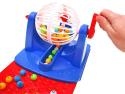RODZINNA EDUKACYJNA TOWARZYSKA GRA LICZBOWA BINGO MASZYNA LOSUJĄCA LOTERIA