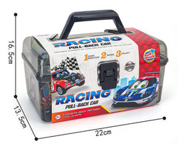 ZESTAW AUTEK z napędem W WALIZCE KUFEREK AUT Metalowe RESORAKI ZNAKI i MATA